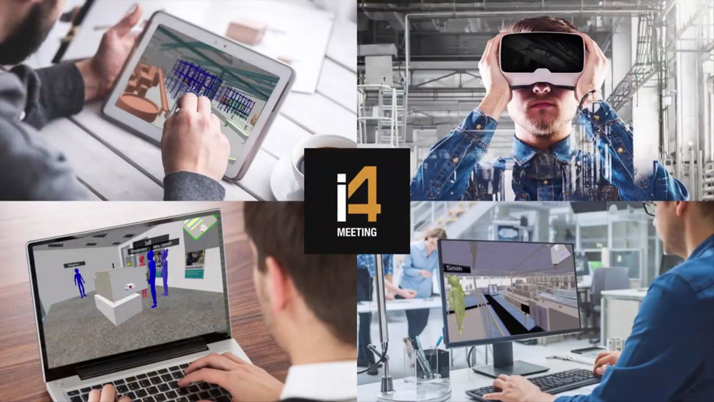 Der Zugriff auf ein i4 MEETING erfolgt via Browser, Tablet, PC oder VR-Brille