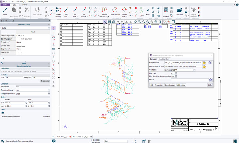 M4 ISO FX: Logiciel d'isométrie de tuyauterie