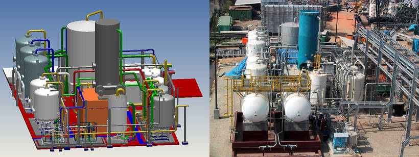 Eine Wasservorbehandlungsanlage mit Entmineralisierung in Trinidad, zusammen mit dem M4 PLANT  Originalmodell