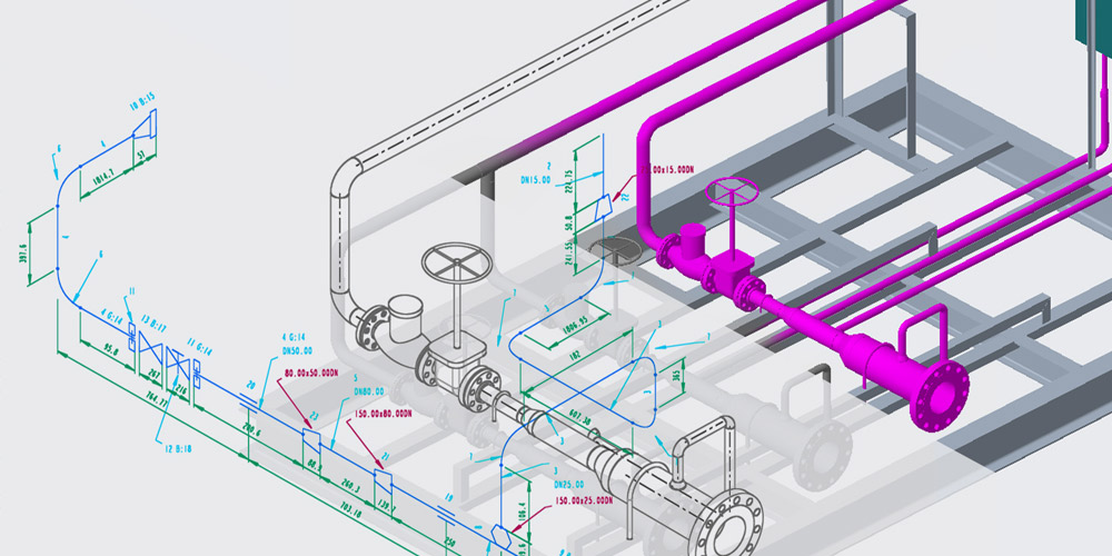 isometric piping autocad