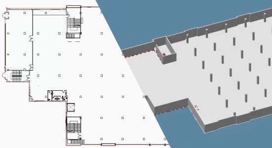 Mise en page du bâtiment en 2D et 3D